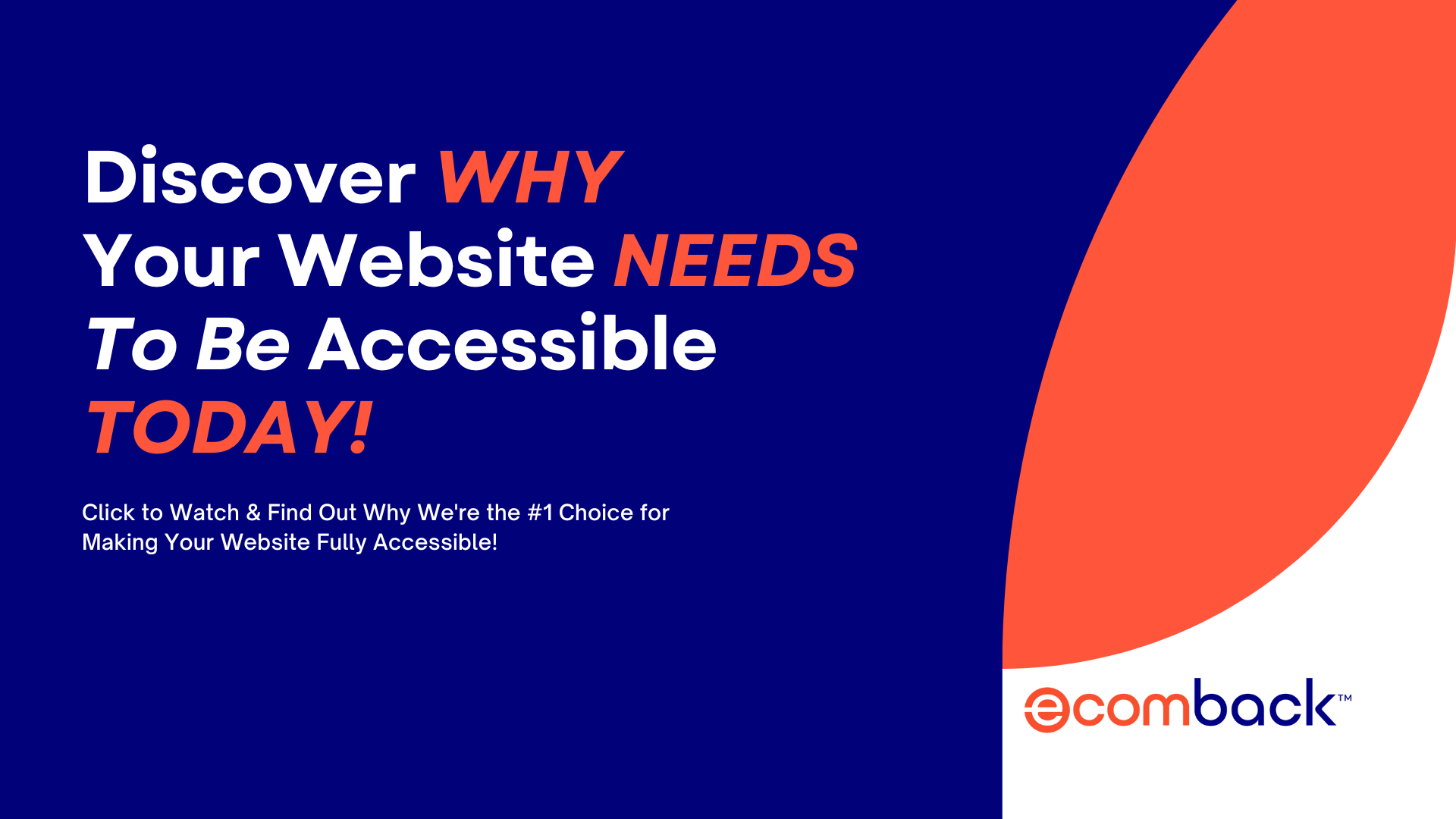 Discover why your website needs to be accessible today! click to watch and found out why we are the number one choice for making your website fully accessible.
